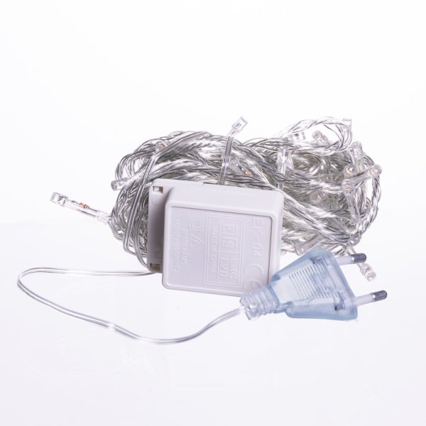 Новорічна гірлянда кімнатна нитка 10 м 120 LED чорний провід Жовтий W120LED10MBY - фото №4