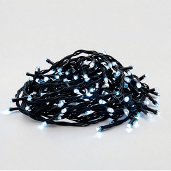 Новорічна гірлянда кімнатна нитка 22 м 220 LED чорний провід Білий W220LED22MBW
