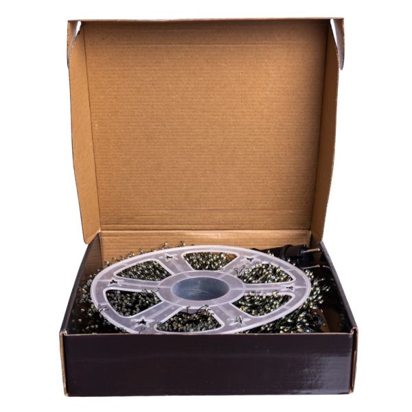 Новорічна гірлянда кімнатна роса 100 м 3000 LED Хвойна лапа зелений провід Мультиколір D3000L100MGML - фото №6