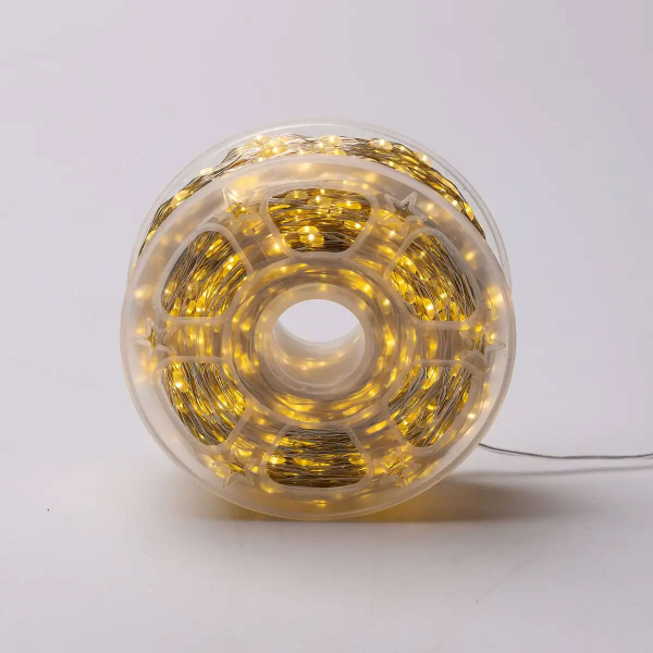Гірлянда роса на пульті 200 метрів на 2000 світлодіодів крапля білий провід жовтий 2000L200MWY - фото №3