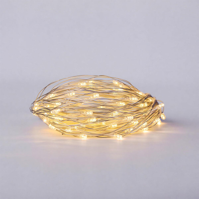 Новорічна гірлянда штора 2х2 м 80 LED кімнатна білий провід Жовтий ZWM2280LEDY - фото