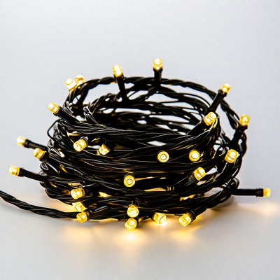 Новорічна гірлянда штора 3х2 м 144 LED кімнатна білий провід Жовтий ZWM32144LEDY - фото