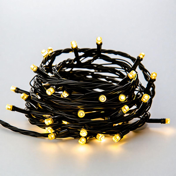 Новорічна гірлянда штора 3х2 м 144 LED кімнатна білий провід Жовтий ZWM32144LEDY - фото