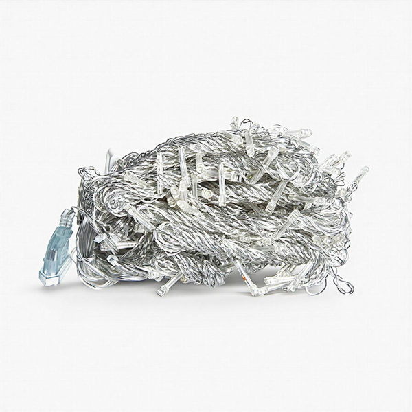 Новорічна гірлянда штора 3х3 м 192 LED кімнатна білий провід Білий ZWM33192LEDW - фото №4