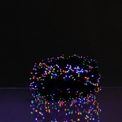 Новорічна гірлянда вулична 30 м 300 LED з сонячною батареєю чорний провід Мультиколір SB300L30MBML