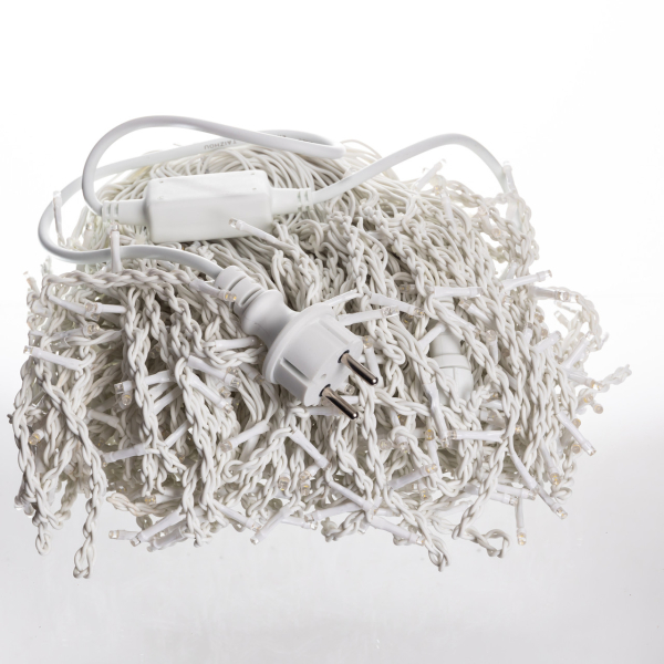 Вулична гірлянда Бахрома 36 м 600 LED білий провід Жовте сяйво36MWY - фото №4