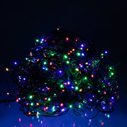 Новорічна гірлянда вулична Бахрома 36 м 600 LED чорний провід Мультиколор 36МBML