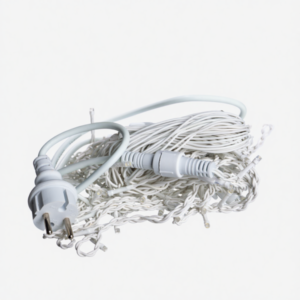 Новорічна гірлянда вулична Бахрома 6 м 105 LED білий провід Білий 6МWW - фото №2