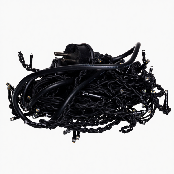 Новорічна гірлянда вулична Бахрома 6 м 105 LED чорний провід Жовтий 6МBY - фото №3