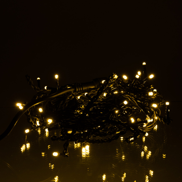 Новорічна гірлянда вулична Бахрома 6 м 105 LED чорний провід Жовтий 6МBY - фото №5