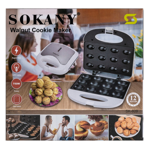 Горішниця Sokany SK-809 на 12 горішків з антипригарним покриттям 750 Вт - фото №9