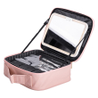Органайзер косметичка з еко шкіри з дзеркалом та підсвічуванням 26×22×9 см HP-10-2AP - фото №3