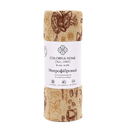 Відривні кухонні серветки з мікрофібри в рулоні 25х25 см (20 шт) Coffee Коричневий 544-2BR - фото