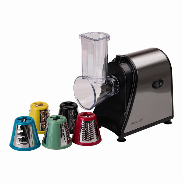 Овочерізка Sokany Lugi електрична 1000 Вт 6 в 1 з 5 насадками багатофункціональна SK-1178 - фото №2