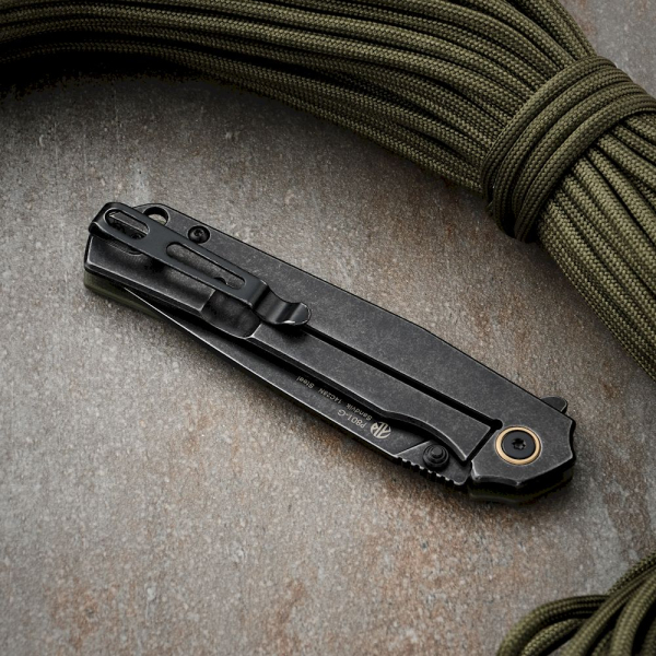 Ніж складаний туристичний Ruike P801-G, (8.6 см) 14C28N / G10 оливковий - фото №44