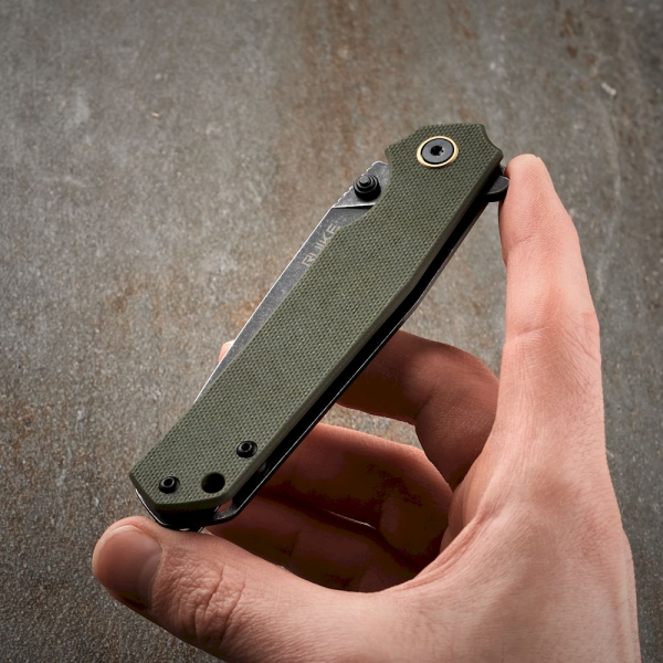 Ніж складаний туристичний Ruike P801-G, (8.6 см) 14C28N / G10 оливковий - фото №35