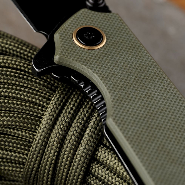 Ніж складаний туристичний Ruike P801-G, (8.6 см) 14C28N / G10 оливковий - фото №16