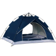Намет кемпінговий тримісний 190×190×140 (см) автоматичний LU-002 Сиій - фото №1