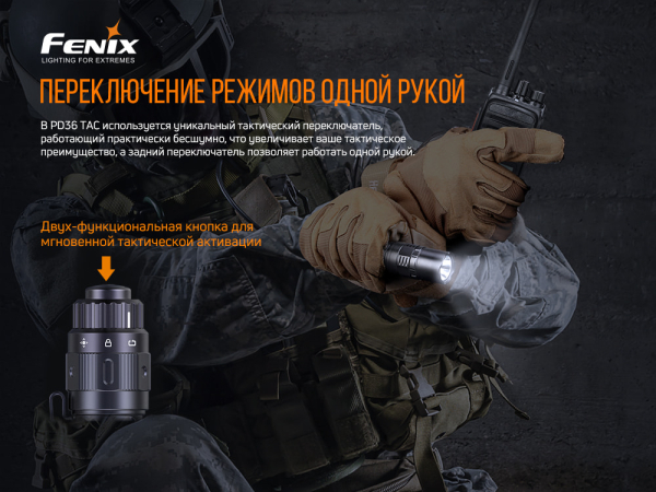 Ліхтар ручний Fenix PD36TAC - фото №8