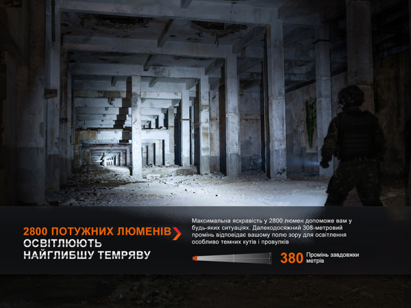 Ліхтар тактичний Fenix PD36R Pro RED - фото №31