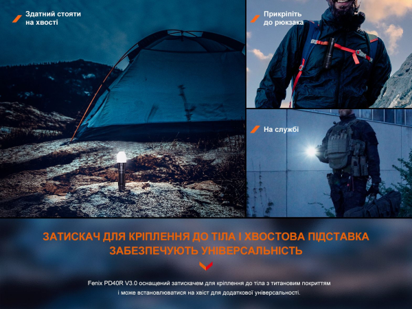 Ліхтар ручний Fenix PD40R V3.0, 3000 lm - фото №14