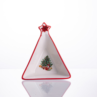 Піала новорічна з порцеляни у формі ялинки на Різдво 15×12×4 (см) HP-SDHK-15 - фото