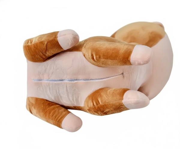 Плед-іграшка подушка 3 в 1 Собака Хаскі-матрос (110х150 см) з пледом Коричневий 520-3BR - фото №4