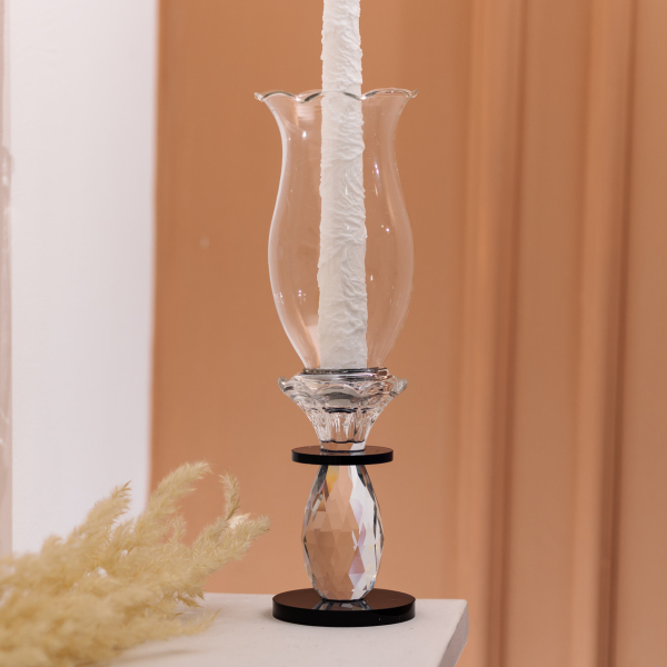 Підсвічник скляний 7×25.5 см підсвічник декоративний келих на ніжці HP-4-1S - фото №4