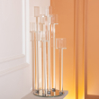 Підсвічник скляний на 5 свічок 20×56.5 см підсвічник декоративний прозорий на ніжці HP-4-16 - фото №4