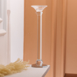 Підсвічник скляний на тонкій ніжці 9×34 см прозорий декоративний підсвічник на стіл HP-4-8M - фото №4