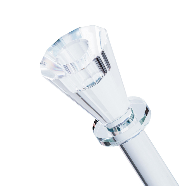 Свічник на ніжці скляний 18.5 (см) на одну свічку HP36557S - фото №2