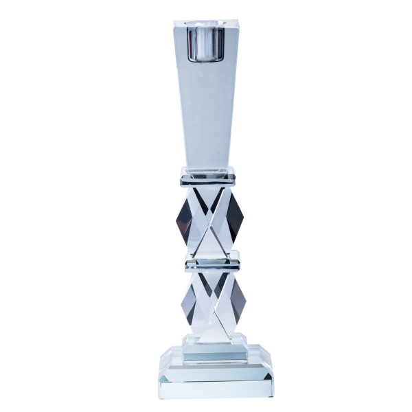 Свічник 25 (см) скляний високий на 1 свічку HP36556M - фото №3