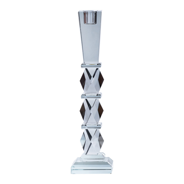 Свічник скляний 27.5 (см) високий на 1 свічку класичний HP36556L - фото №3