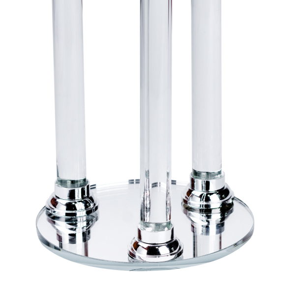 Підсвічник на 3 свічки скляний 36.5/47.0/56.5 см HP36564 - фото №4