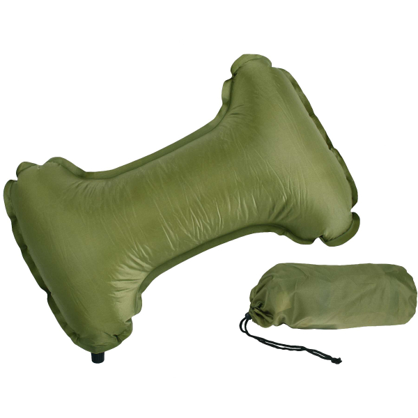 Подушка самонадувна Self-inflatable Neck Rest OD Оливкова - фото