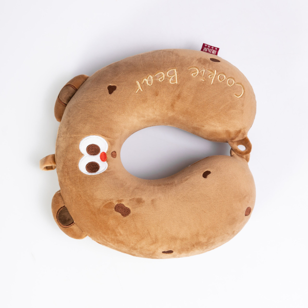 Подушка для шиї Cookie Bear U-подібна, коричневий HP-56-1BR - фото