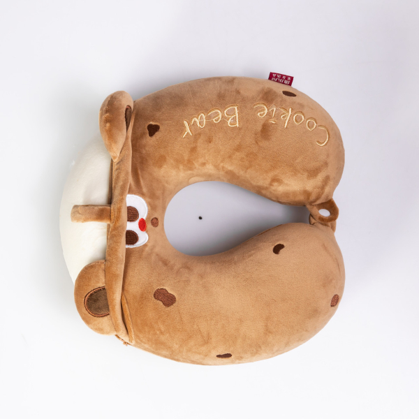 Подушка для шиї Cookie Bear U-подібна, коричневий HP-56-1BR - фото №3