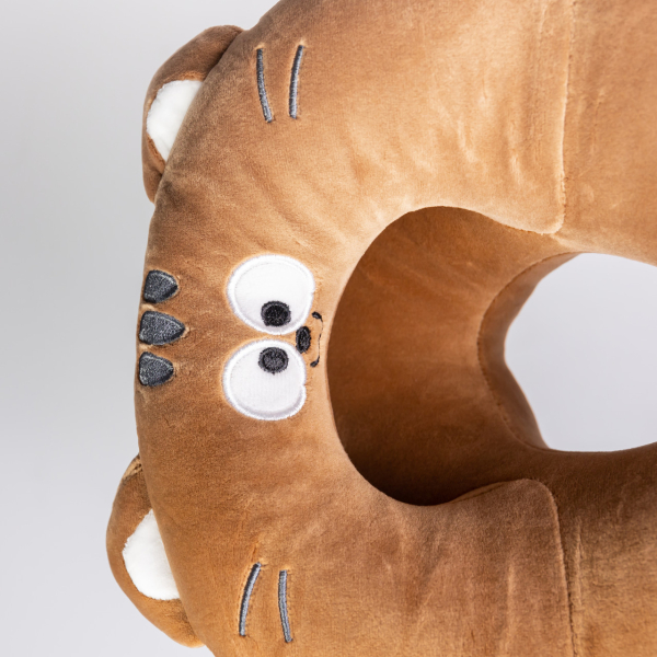 Подушка для шиї Miaow U-подібна подвійна, коричневий HP-56-27BR - фото №3