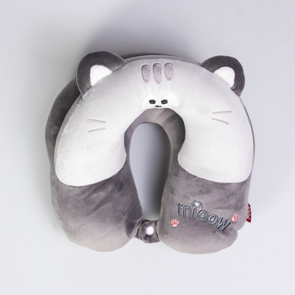 Подушка для шиї Miaow U-подібна подвійна, сірий HP-56-27G - фото №3