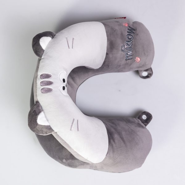 Подушка для шиї Miaow U-подібна подвійна, сірий HP-56-27G - фото №4