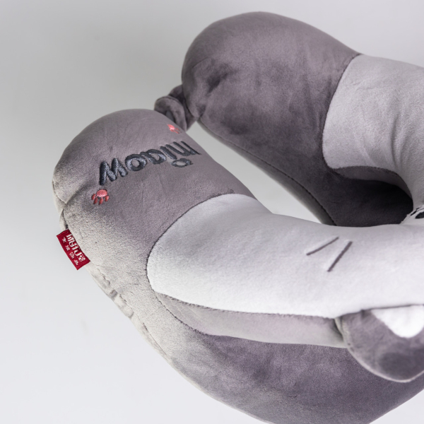 Подушка для шиї Miaow U-подібна подвійна, сірий HP-56-27G - фото №6