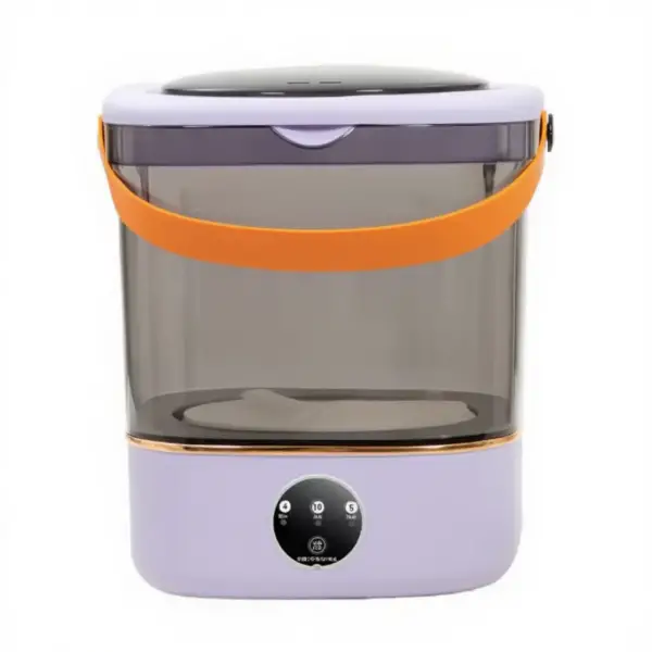 Портативна пральна машина з відтискачем 36 Вт 850 об./хв з баком на 12 літрів Фіолетова HP-35015-61PURPL - фото