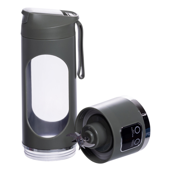 Портативний блендер для смузі на акумуляторі 450 мл 25 Вт USB Зелений HP-11-10GR - фото №3