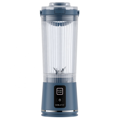 Портативний блендер-шейкер на акумуляторі 500 мл USB Синій SK-01023BL - фото