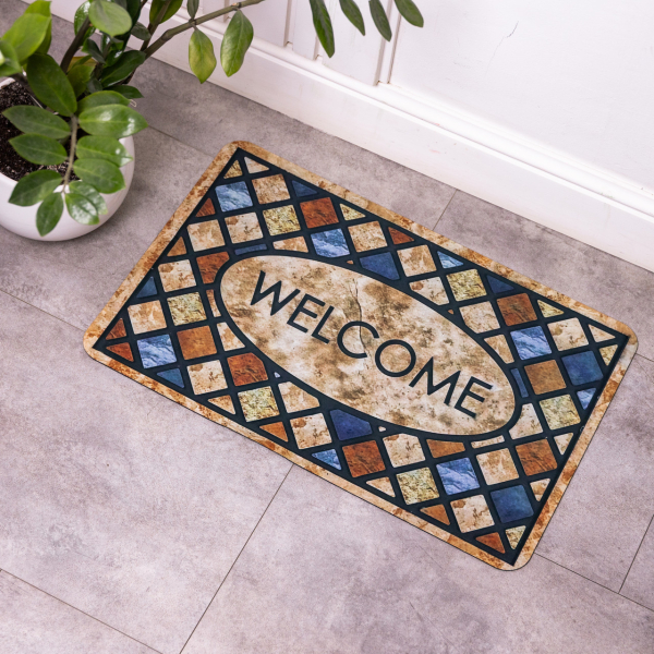 Килимок придверний Framed Welcome 38*58 см діатомітовий HP-42-40 - фото №4