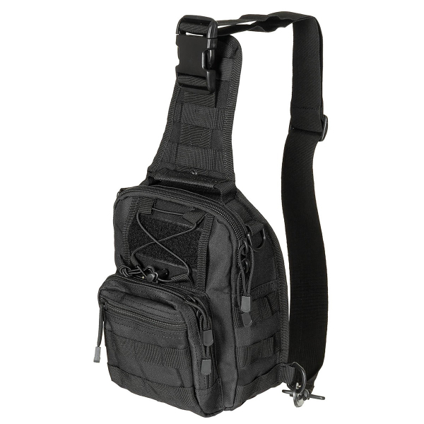 Сумка однолямкова MOLLE 7л Чорний - фото