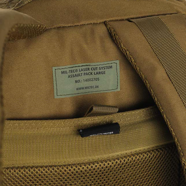 Рюкзак тактичний MIL-TEC Assault Laser Cut 36L Dark camo - фото №33