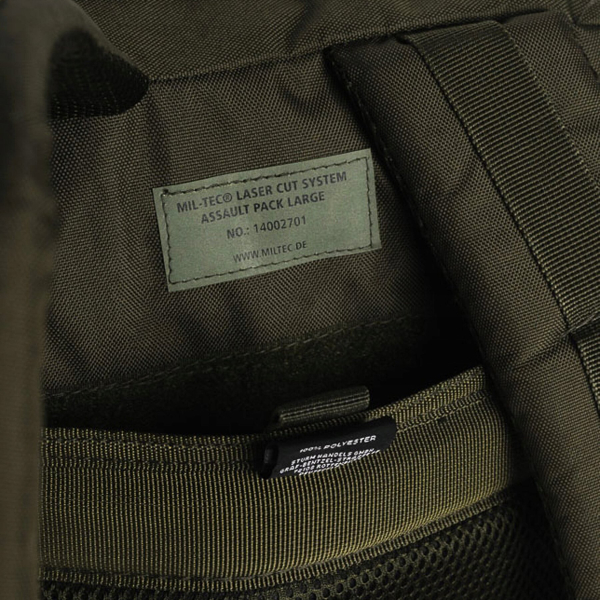 Рюкзак тактичний MIL-TEC Assault Laser Cut 36L Dark camo - фото №5