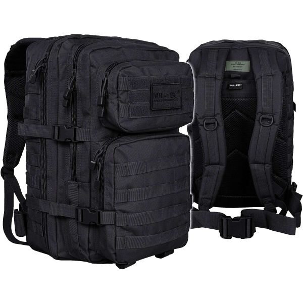 Рюкзак тактичний великий MIL-TEC US Assault Large 36L Black - фото