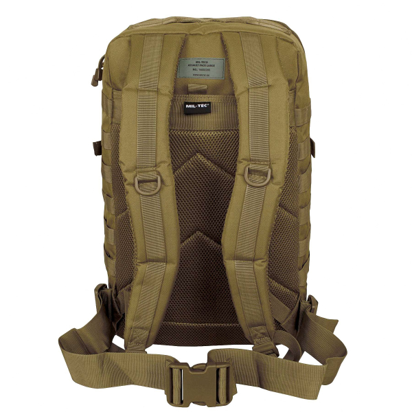 Рюкзак тактичний великий MIL-TEC US Assault Large 36L Coyote - фото №3
